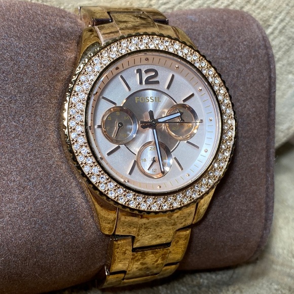 FOSSIL Stella Multifunction Rose-Tone Stainless Steel Watch - Picture 2 of 12